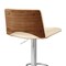 Armen Living Thierry Adjustable Swivel Cream Faux Leather with Walnut Back and Chrome Bar Stool LCTHBAWACR - alternate 6